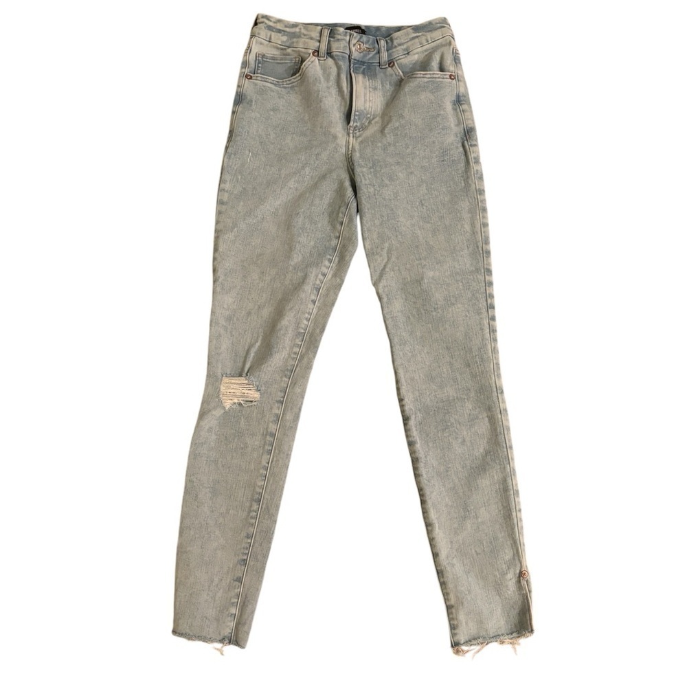 Express Women’s Distressed Skinny Jeans High Rise 4-way Hyper Stretch